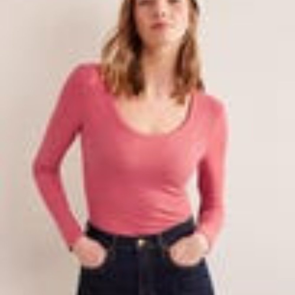 Ribbed coral Boden shirt
